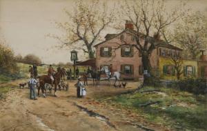 CLAGHORN Joseph C 1869-1947,Roadside Tavern,Barridoff Auctions US 2021-11-13