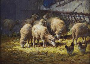 CLAIR Charles 1860-1930,SHEEP IN A MANGER,Lyon & Turnbull GB 2011-12-01