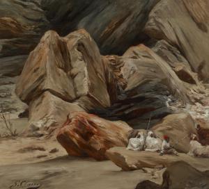 CLAIRIN Georges Jules Victor 1843-1919,Figures resting in the mountains,Christie's GB 2023-06-08