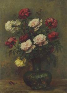 CLAIRVAL F 1900-1900,Flowers in a glass vase,Christie's GB 2014-12-03