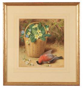CLAPHAM James T 1862-1868,A still life study of a dead bird beside a basket ,Duke & Son 2022-03-24