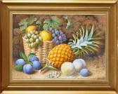 CLAPHAM James T 1862-1868,A STILL-LIFE STUDY OF A PINEAPPLE,Anderson & Garland GB 2014-09-16