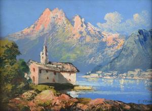 CLARA Ermanno 1889-1946,Paesaggio con chiesa,Meeting Art IT 2022-03-16