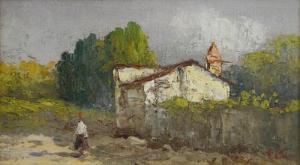 CLARA Ermanno 1889-1946,Paesaggio con figura,Meeting Art IT 2022-03-16