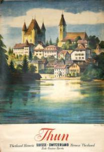 CLARE Etienne 1901-1975,THUN. SUISSE-SWITZERLAND."Lido-Casino-Sports",Yann Le Mouel FR 2014-11-24