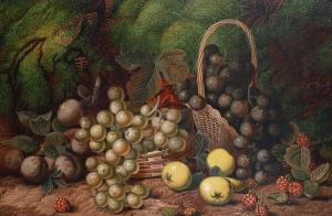 CLARE Oliver 1853-1927,Still life of fruit on a mossy bank,Bonhams GB 2010-03-02