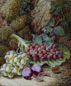 CLARE Oliver 1853-1927,Still life with raspberries, grapes and plums,Bonhams GB 2012-04-10