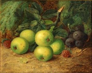 CLARE Vincent 1855-1930,Apples, plums and raspberries on a mossy bank,Bonhams GB 2013-04-14