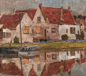 CLARENBACH MAXIMILIAN 1880-1952,Fishing Cottages near Water,1936,Van Ham DE 2023-11-17