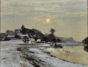 CLARENBACH MAXIMILIAN 1880-1952,Niederrheinische Winterlandschaft mit Blick auf W,Reiner Dannenberg 2011-06-17