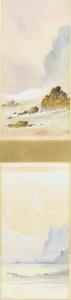 CLARENCE Arderne,four coastal scenes, rocky cliffs, and ships leavi,Ewbank Auctions 2019-11-28