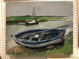 CLARENCE Whaite H 1895-1978,Blue Boat Southwold,1939,Moore Allen & Innocent GB 2020-06-03