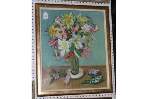 CLARENCE Whaite H 1895-1978,Lilies,1977,Tooveys Auction GB 2015-11-04