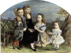 CLARENDON SMITH Jane Sophia 1800-1900,Portrait of four children,Christie's GB 2010-08-10
