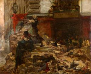 CLARIN Georges 1843-1919,Sur la barricade,Rossini FR 2017-07-04