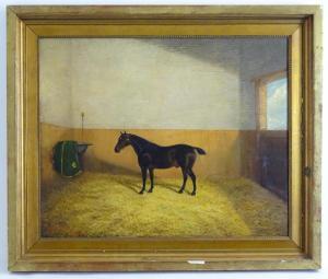 CLARK Albert 1880-1963,A portrait of a horse in a stable,1887,Claydon Auctioneers UK 2021-12-29