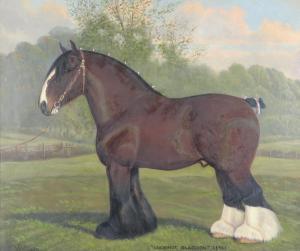 CLARK Albert 1880-1963,study of a standing shire horse "Lockinge Blagdon",1908,Denhams GB 2023-02-22