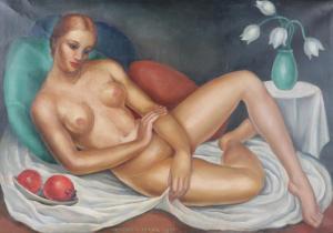 CLARK Christopher Lee 1903,American Art Deco Nude Female Portrait,1931,Ripley Auctions US 2023-04-29