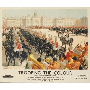 CLARK Christopher 1875-1942,TROOPING THE COLOUR,1950,Lyon & Turnbull GB 2021-10-19