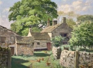 CLARK E.C.,Farm Scene with Chickens,Duggleby Stephenson (of York) UK 2021-09-09