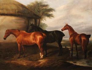 CLARK James III 1858-1943,HORSES AT REST,Potomack US 2015-06-13