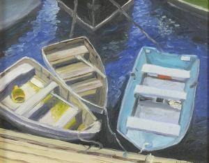 CLARK Jo Leal 1941,Contemporary Dinghies at the dock,Eldred's US 2008-04-03