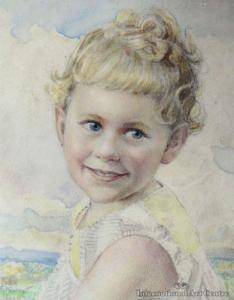 CLARK John Stewart 1800-1900,Portrait of a young girl,International Art Centre NZ 2013-02-27