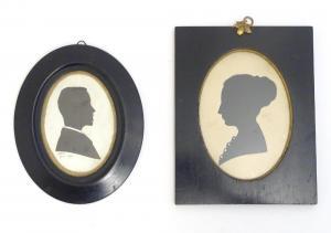 CLARK Joseph Benwell 1857-1938,portrait silhouettes, comprising a portrait,1892,Claydon Auctioneers 2021-12-29