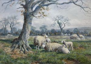 CLARK Joseph Dixon 1849-1944,Sheep in Springtime,David Duggleby Limited GB 2023-12-08