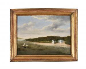 CLARKE F 1800-1800,A house by an estuary, a cricket match beyond,Dreweatts GB 2020-11-24