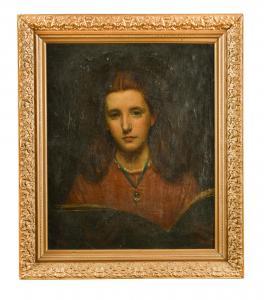 CLARKE George Frederick 1823-1906,Portrait of Margaret Mathilda Clarke,Cheffins GB 2020-12-09