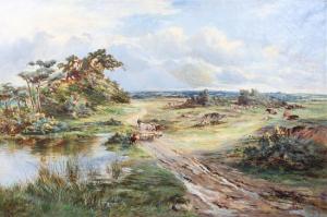 CLARKE H.M 1891-1920,Farm Landscape,Hindman US 2018-07-24