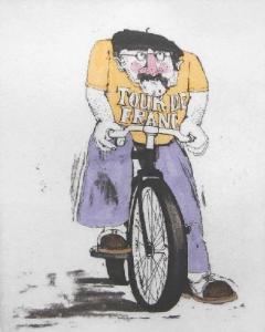 CLARKE L.J. Graham 1879-1905,Study of a cyclist 'Tour De Franc',Burstow and Hewett GB 2006-02-01