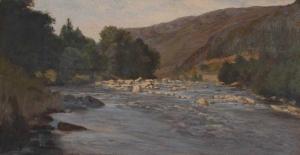 CLARKE L.J. Graham 1879-1905,The Wye in Flood - Glasslyn Rapids,19th century,Mallams GB 2021-07-07