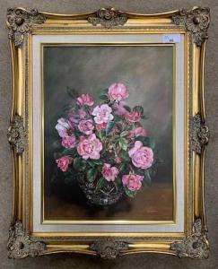 CLARKE Margaret 1888-1961,still life of roses in a vase,Keys GB 2023-04-14