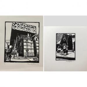 CLARKE Neville 1959,"OCAD BUILDING" & "FIRST SNOWFALL",2008,Waddington's CA 2022-09-22