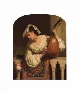 CLARKE Samuel Barling 1830-1880,A Lady with a Mandolin,1871,William Doyle US 2019-03-12