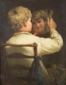 CLARKE Samuel Barling 1830-1880,Titivating (Combing boy),1873,Peter Karbstein DE 2019-11-09