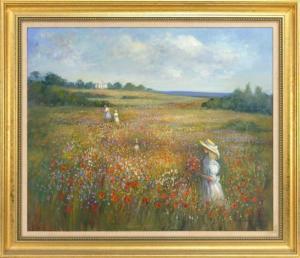CLARKE Susan 1800-1800,Ladies in a flower meadow,Eldred's US 2017-08-10