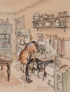 CLARKSON margaret 1941,Washing the Pots,1990,Capes Dunn GB 2018-10-02