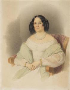 CLAROT Alexander 1796-1842,Portrait of a Lady,1842,Palais Dorotheum AT 2016-05-28