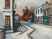 Claude F,Continental street scene with windmill in the background,Capes Dunn GB 2010-03-09