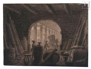 CLAUDE VICTOR de BOISSIEU 1784-1868,Le cellier,18th century,Millon & Associés FR 2023-05-23