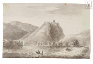 CLAUDE VICTOR de BOISSIEU 1784-1868,Une vue du château de Gourdouillon à Sion et ,Millon & Associés 2023-11-23