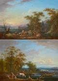 CLAUDOT DE NANCY Jean Baptiste 1733-1805,Fishing scene and Mediterranean landscape w,Galerie Koller 2016-09-23