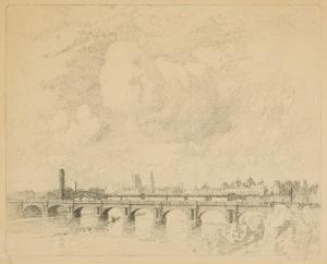 CLAUS Emile 1849-1924,Waterloo Bridge,1918,De Vuyst BE 2018-05-19