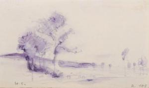 CLAUS Wilhelm 1882-1914,Weite Landschaft mit Bäumen,Schmidt Kunstauktionen Dresden DE 2014-03-08