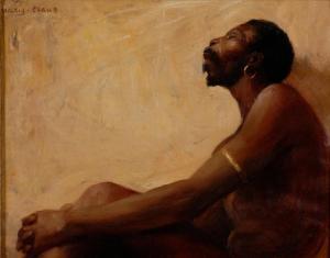CLAUS William Anton Joseph 1862-1926,African Man in Profile,Skinner US 2011-11-16