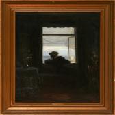 CLAUSEN Christian,Interior with awoman who looks out the window,1856,Bruun Rasmussen 2010-03-01