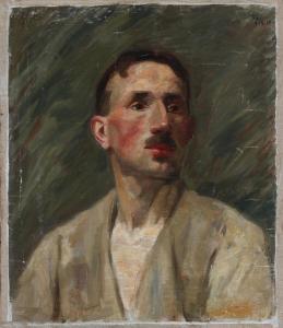 CLAUSEN Franciska 1899-1986,Portrait of a man,1918,Bruun Rasmussen DK 2024-04-02